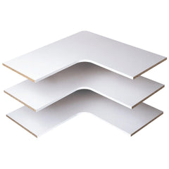 EASY TRACK Honeywell RS3003 Corner Shelf 29-7/8 in White 3 Pack