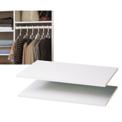 EASY TRACK Honeywell RS1423 Laminated Closet Shelf White 2-pack