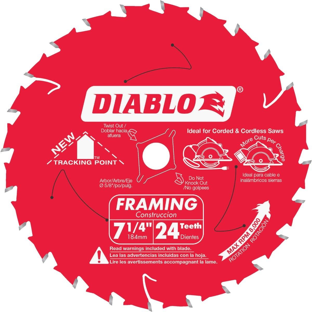 DIABLO Diablo D0724A 7-1/4 in 24-tooth Circular Saw Blade 10-pack