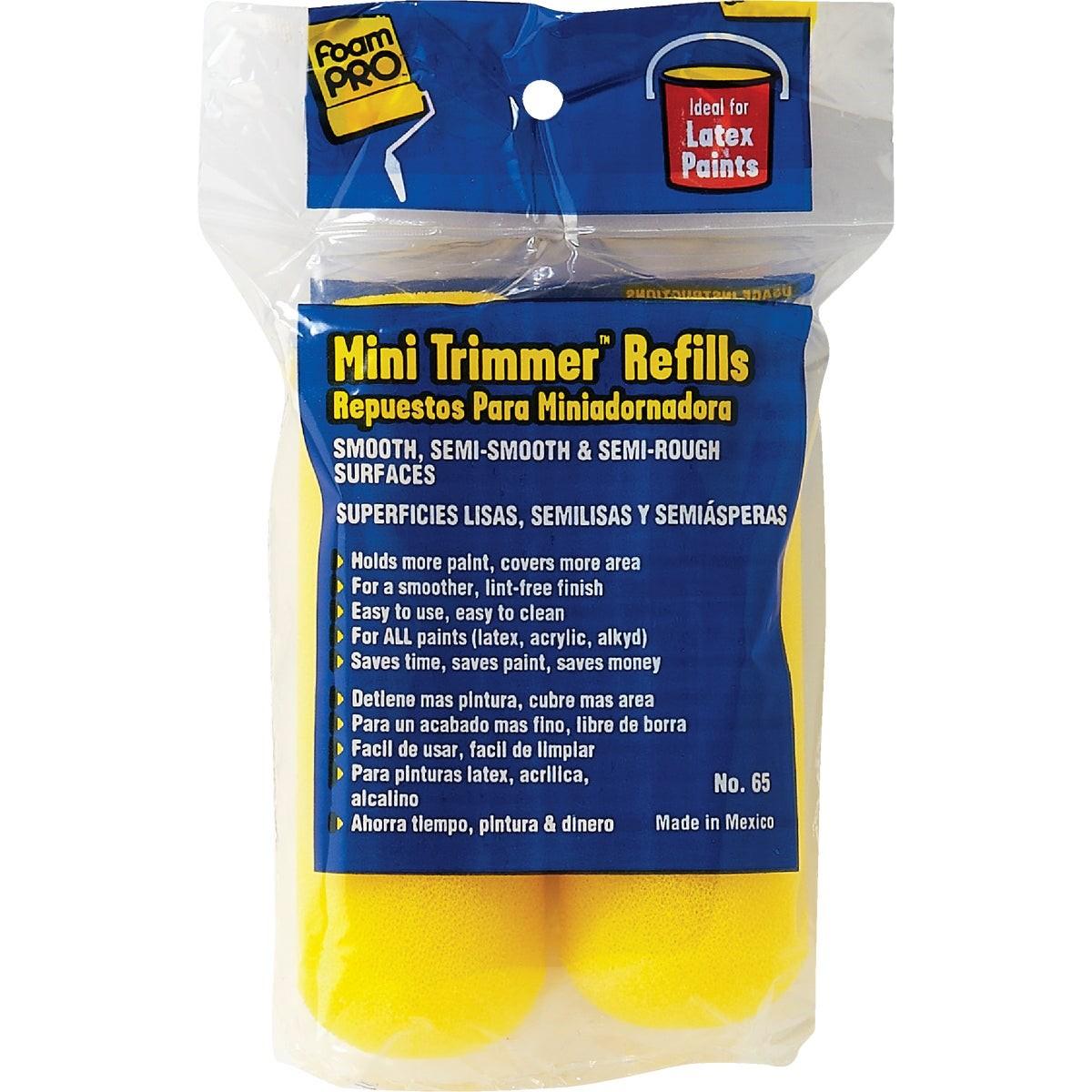 FOAMPRO Honeywell 65 Foampro Mini Trimmer 4 in Foam Roller 2-pack