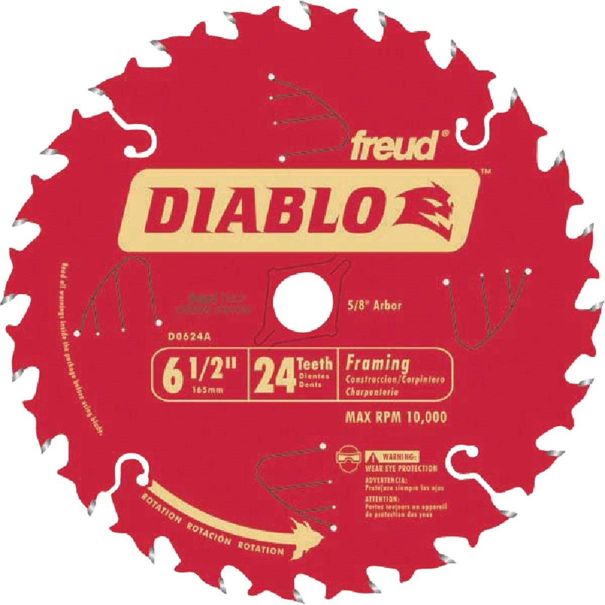 DIABLO Diablo D0624A 6-1/2 in 24-tooth Circular Saw Blade