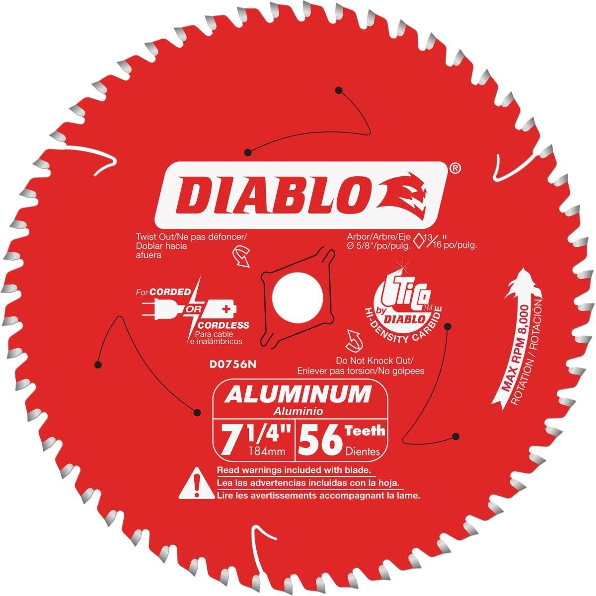 DIABLO Diablo D0756NA 7-1/4 in 56-tooth Circular Saw Blade
