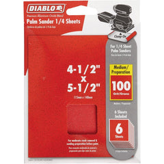 DIABLO Diablo DCS045100S06G 100 Grit 1/4 Sheet Sandpaper 6 Pack