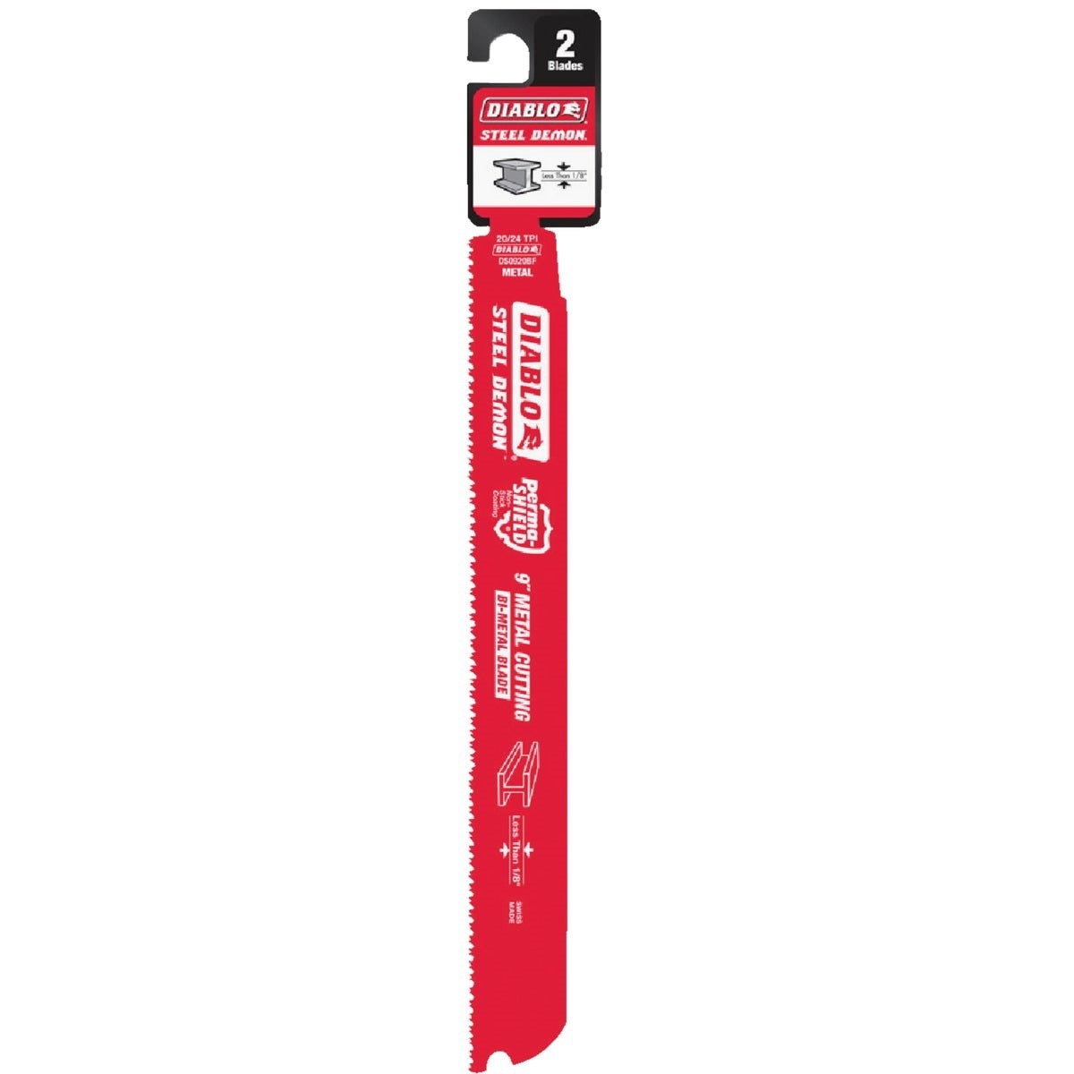 DIABLO Diablo DS0920BF2 9 in 20/24 Tpi Metal Reciprocating Saw Blade 2-pack