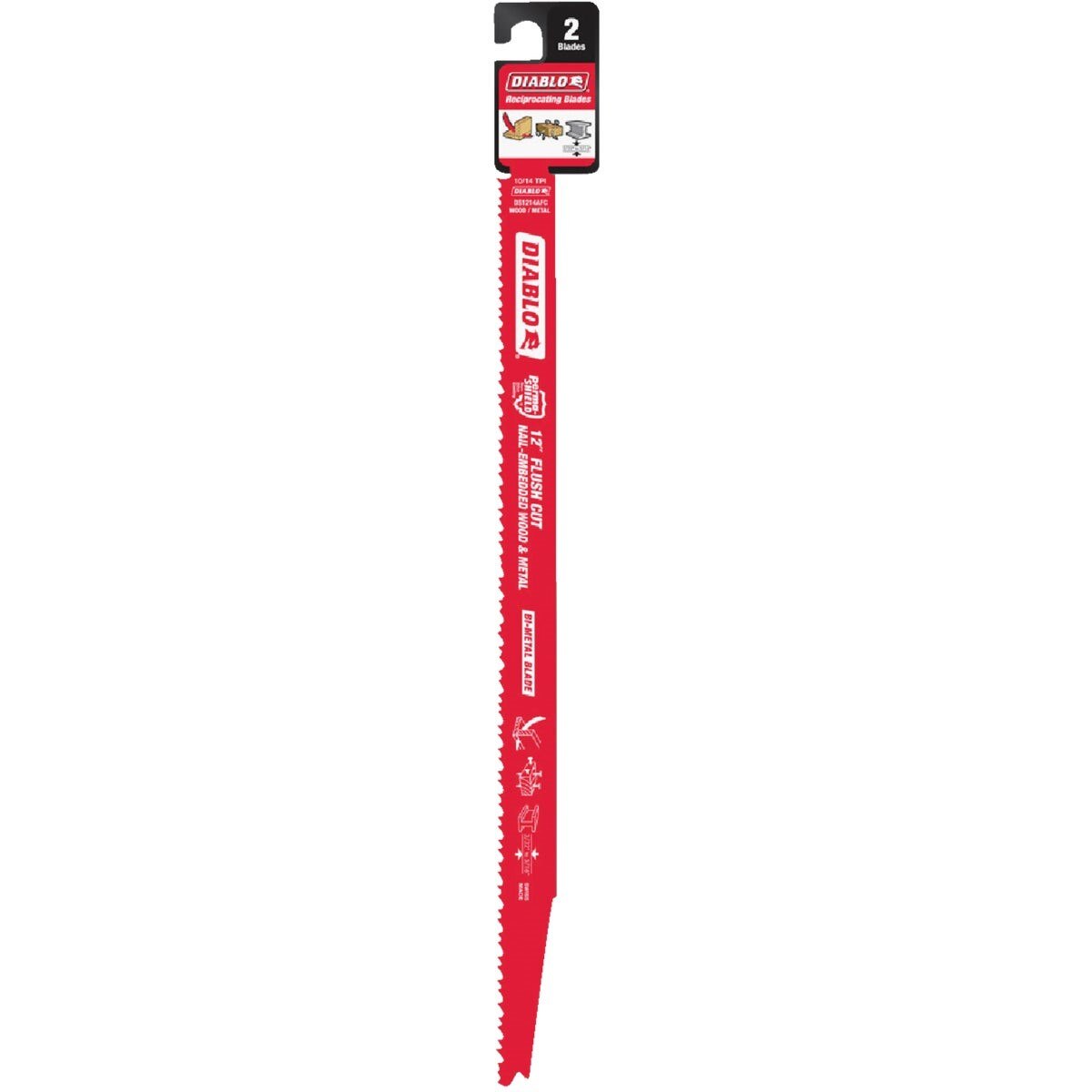 DIABLO Diablo DS1214AFC2 12 in 10/14 Tpi Reciprocating Saw Blade 2-pack