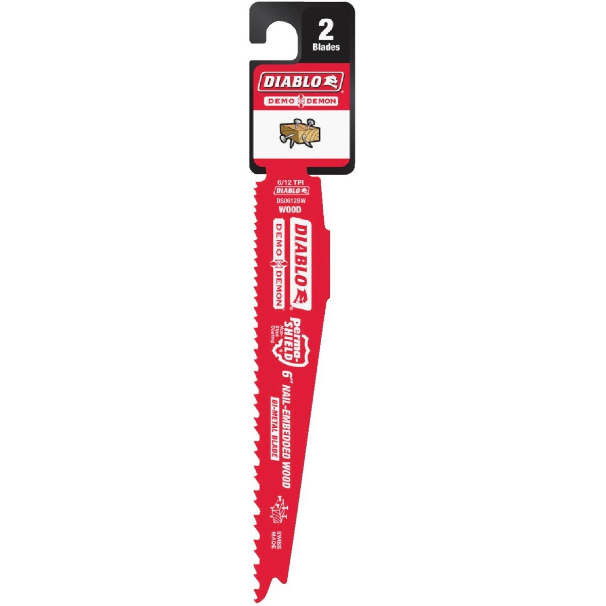 DIABLO Diablo DS0612BW2 Reciprocating Saw Blade 6/12 Tpi 2-pack