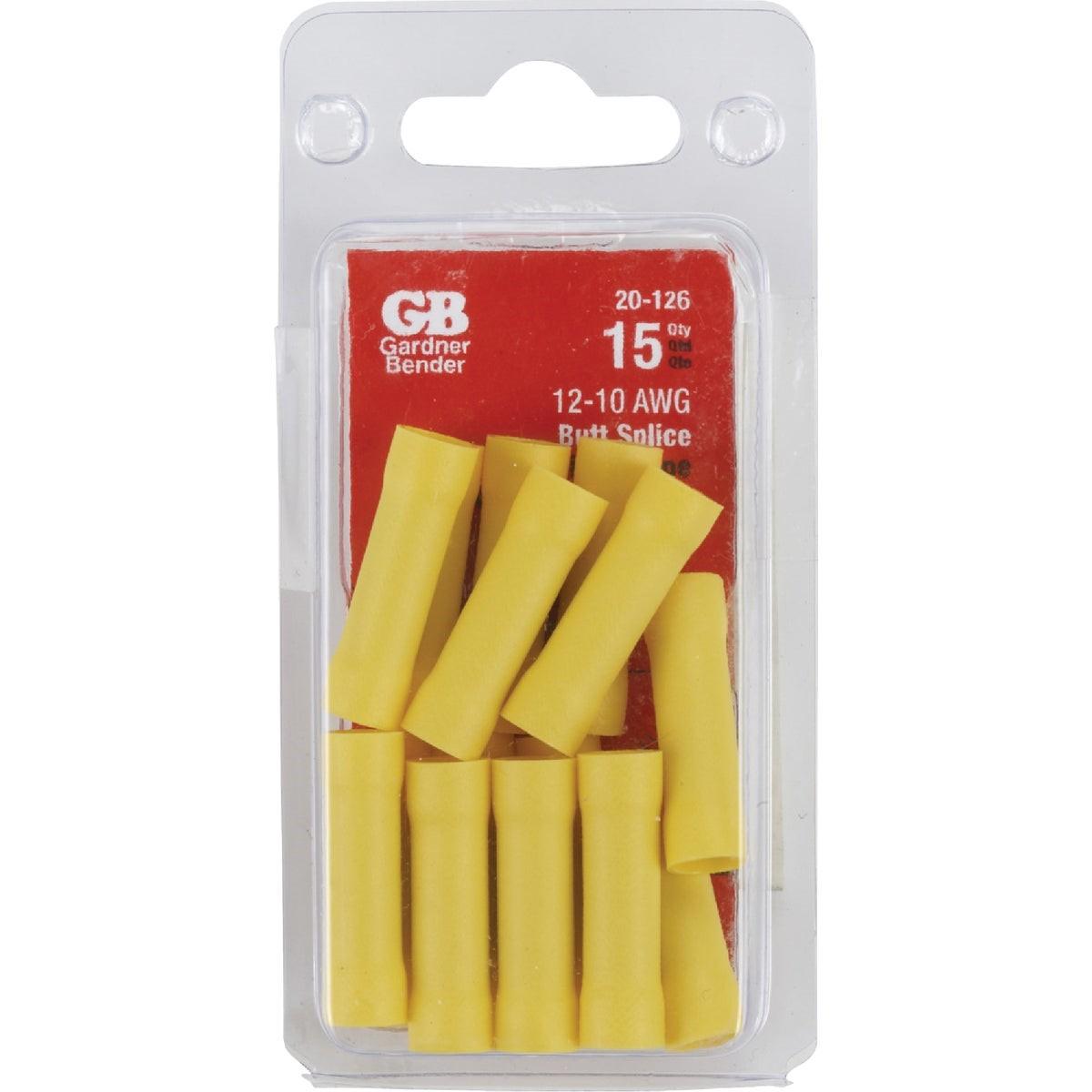 GARDNER BENDER Gardner Bender 20-126 Butt Splice 12-10 Awg Yellow 15-pack