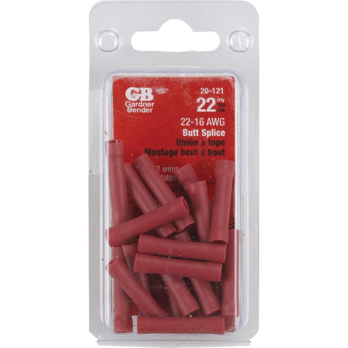GARDNER BENDER Gardner Bender 20-121 Red Butt Splice 22 Awg to 16 Awg 22-pack
