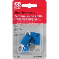 GARDNER BENDER Gardner Bender 14-096 Ring Terminal 6 Awg 3/8 in 600V 4-pack