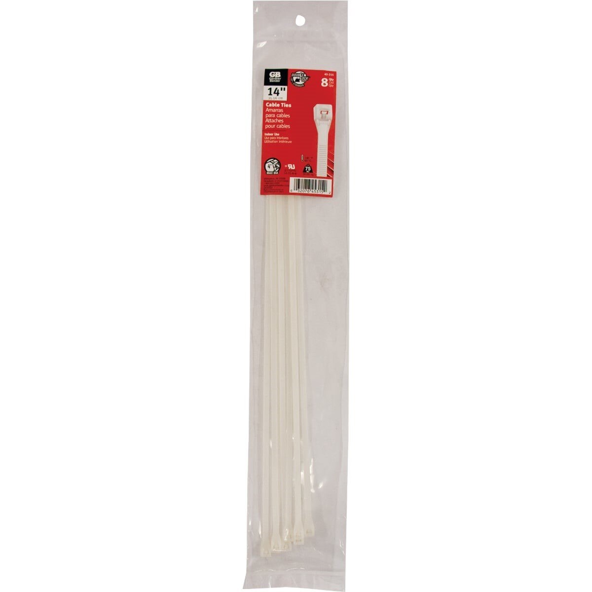 GARDNER BENDER Gardner Bender 45-315 Doublelock Nylon Cable Ties 8-pack