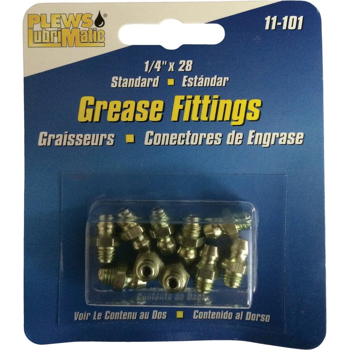 PLEWS LUBRIMATIC Plews Lubrimatic 11-101 Straight Grease Fitting 1/4-28