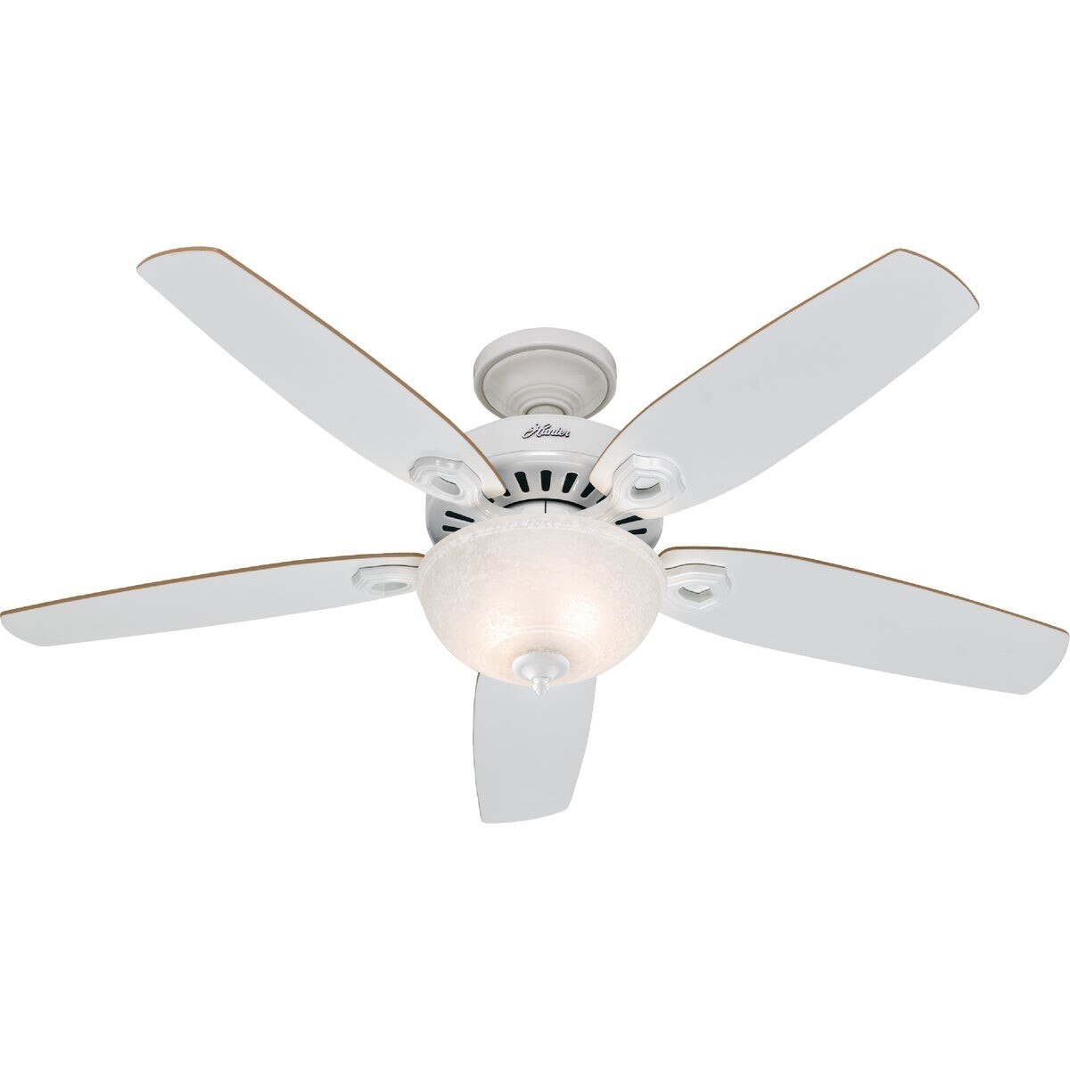 HUNTER FAN Hunter Fan 53089 52 in White Ceiling Fan with Light Kit