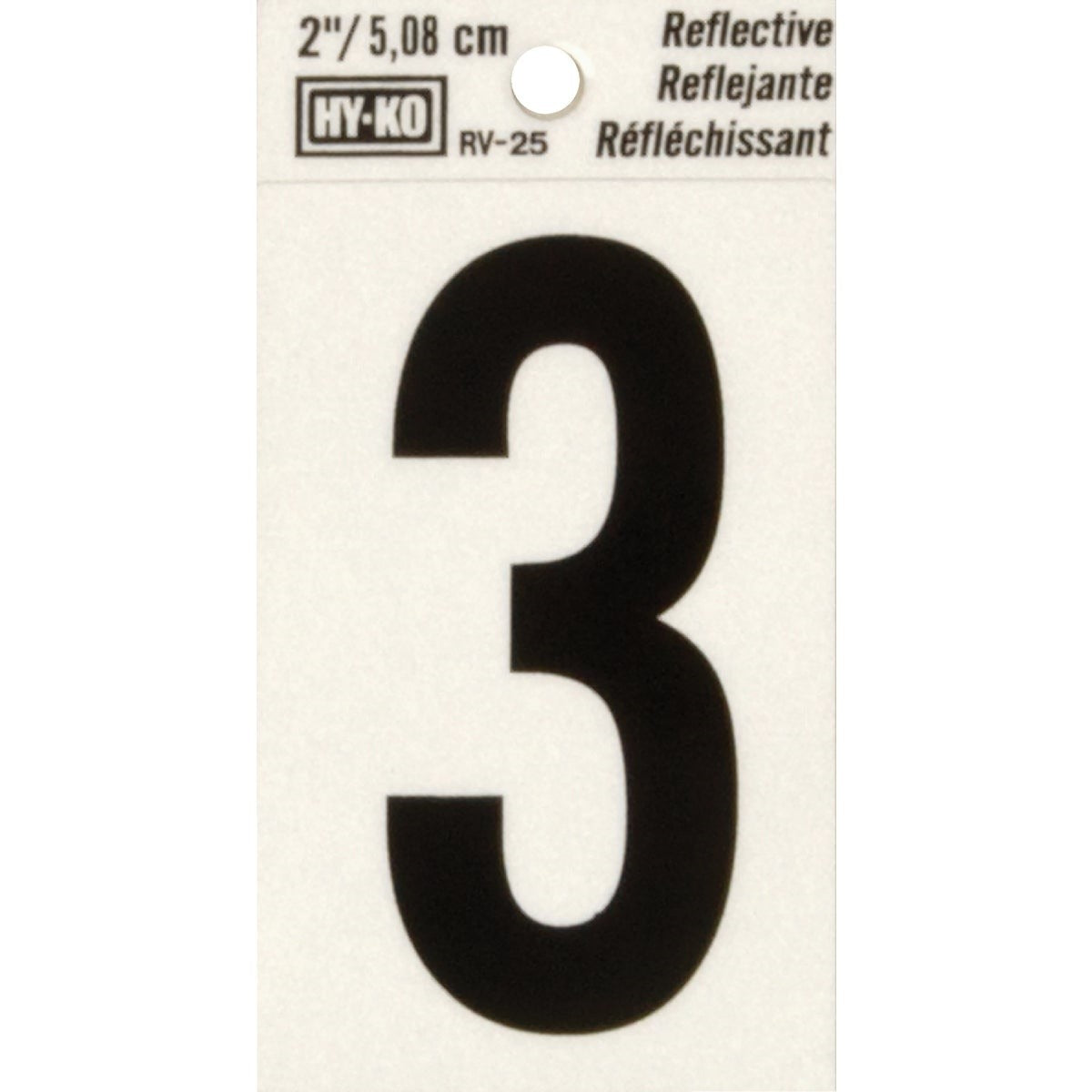 HY-KO Hy-ko RV-25/3 Reflective Vinyl Adhesive Number 3 2 in