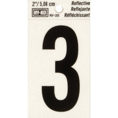 HY-KO Hy-ko RV-25/3 Reflective Vinyl Adhesive Number 3 2 in