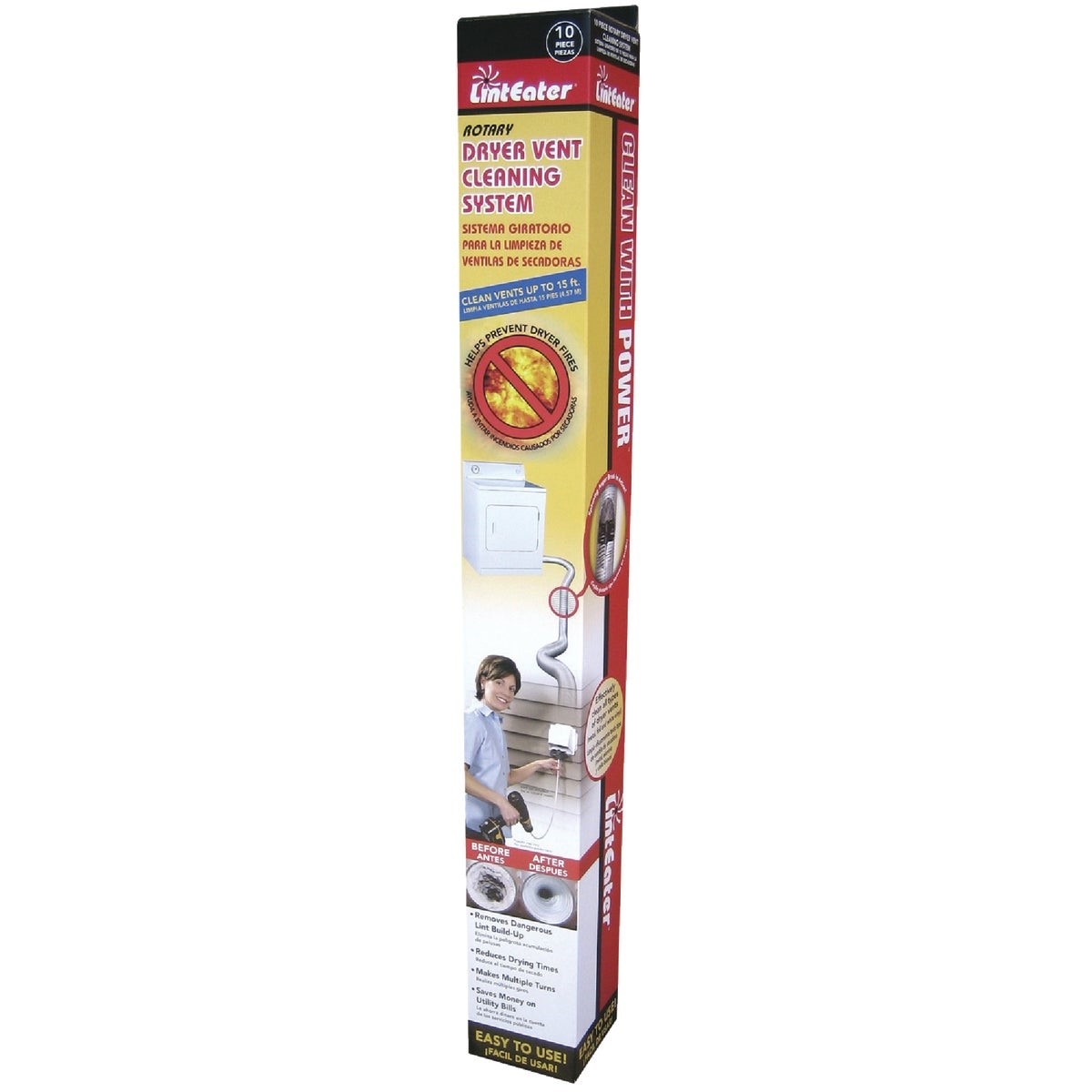 HY-C Hy-c RLE202 Linteater Dryer Vent Cleaning Kit 10 Piece