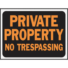 HY-KO Hy-ko 3025 Private Property No Trespassing Sign