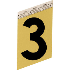 HY-KO Hy-ko GG-25/3 Aluminum Adhesive Number 3 Sign 3.5 in