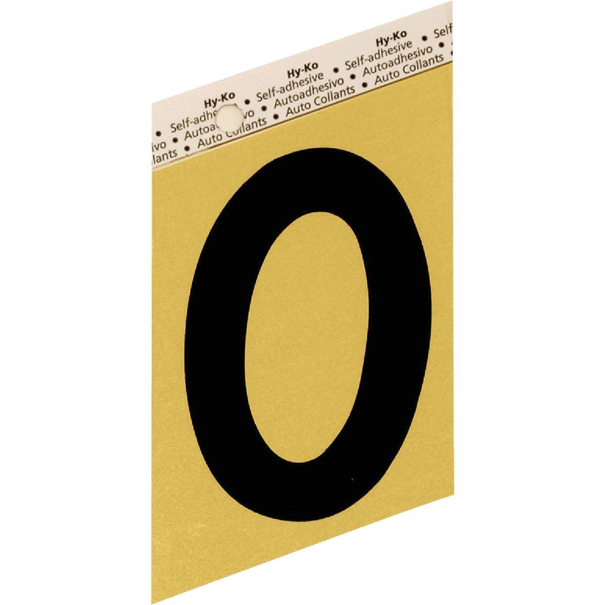 HY-KO Hy-ko GG-25/0 Aluminum Adhesive Number Zero Sign