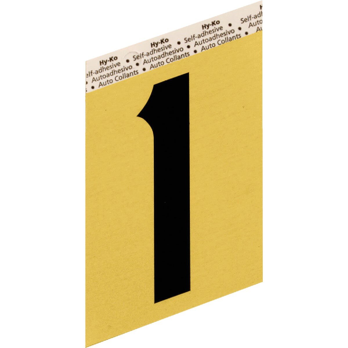 HY-KO Hy-ko GG-25/1 Aluminum Adhesive Number Sign 3.5 in Gold