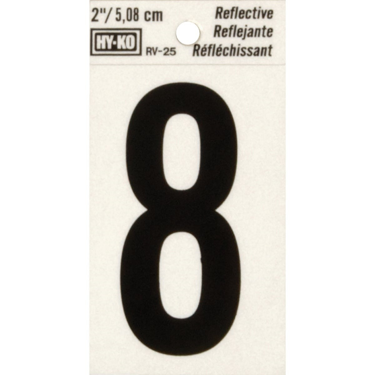 HY-KO Hy-ko RV-25/8 Reflective Vinyl Adhesive Number 8 2 Inch