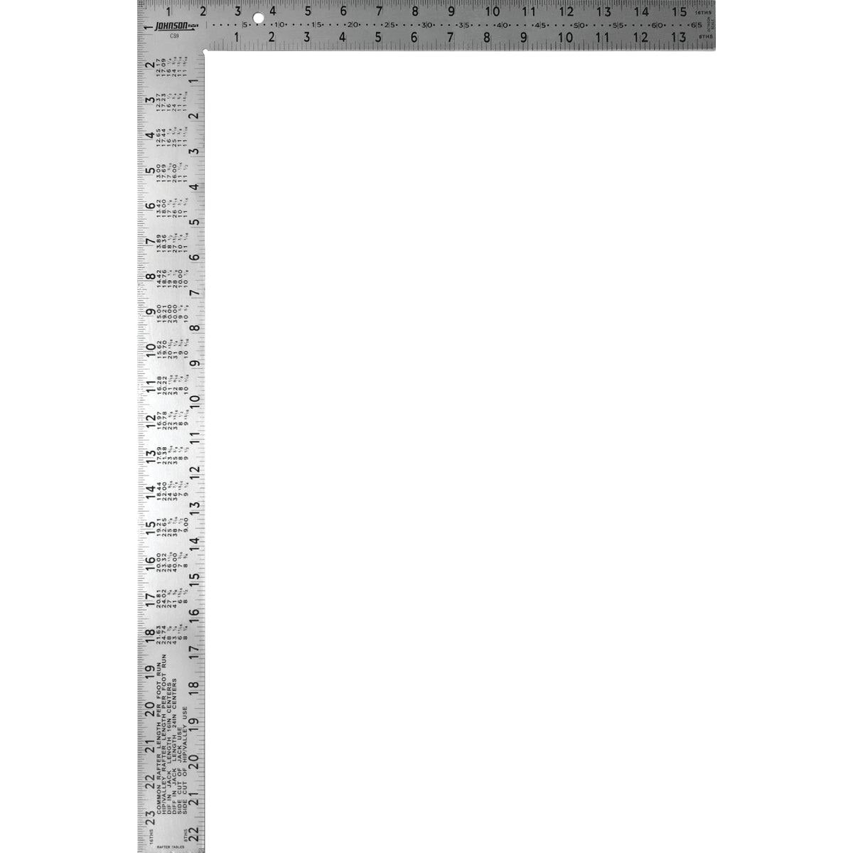 JOHNSON LEVEL & TOOL Johnson Level Tool CS9 Steel Carpenter Square 16x24 in