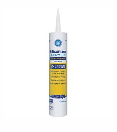 GENERAL ELECTRIC Ge 2874545 Siliconized Acrylic Latex Caulk 10.1 Oz White