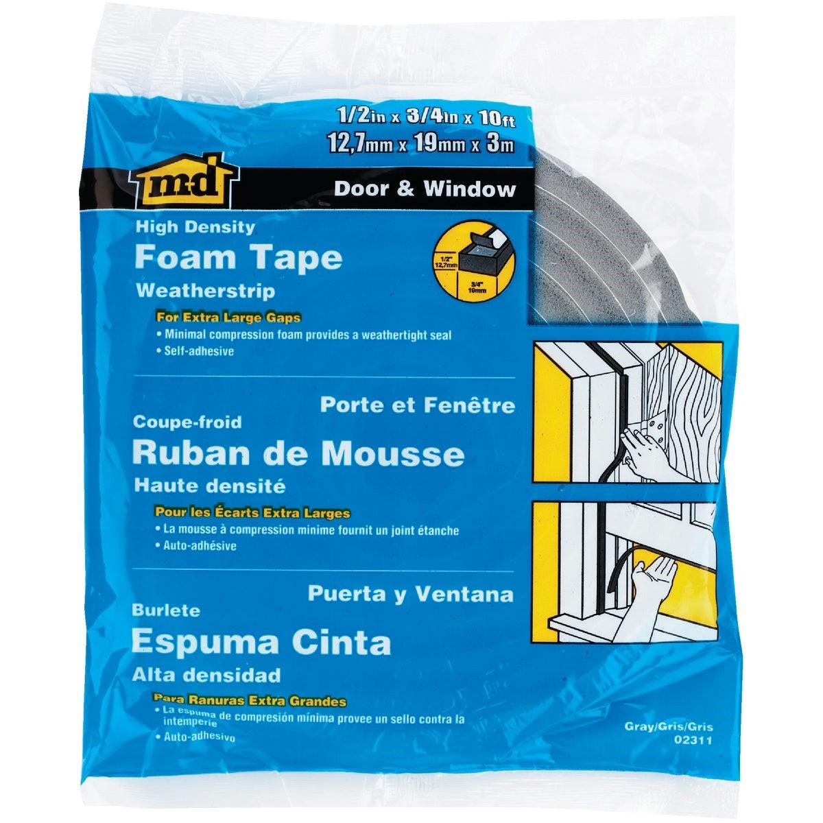 M-D BUILDING PRODUCTS M-d Building Products 02311 Foam Weatherstrip Tape Gray