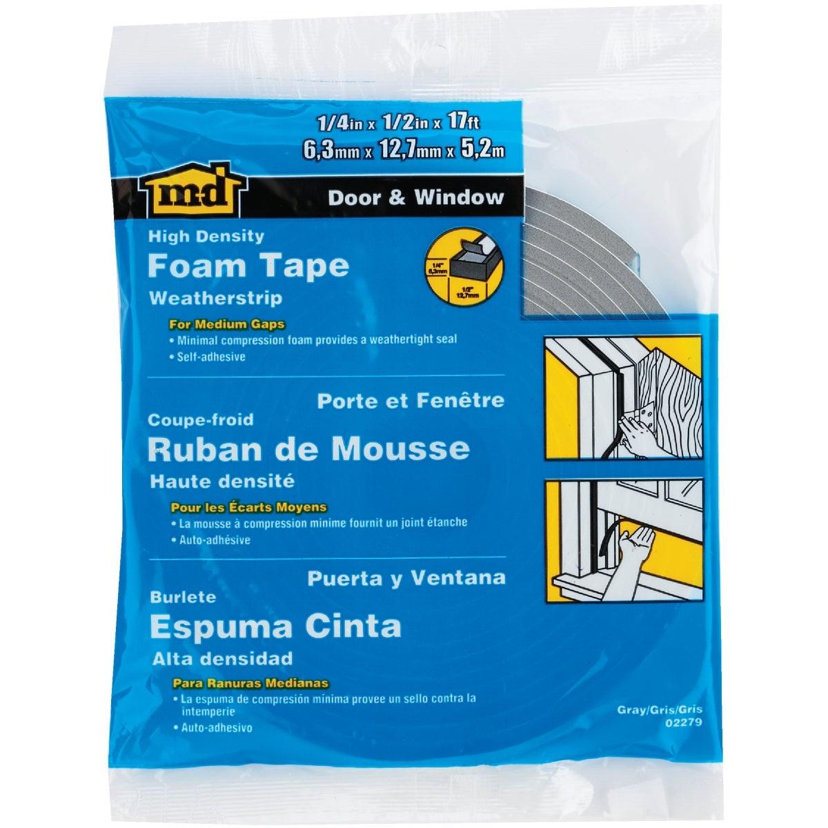 M-D BUILDING PRODUCTS M-d Building Products 02279 Foam Weatherstrip Tape Gray