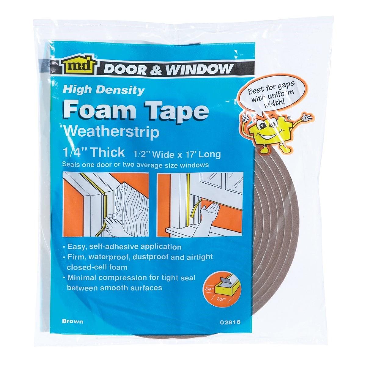 M-D BUILDING PRODUCTS M-d Building Products 02816 Foam Weatherstrip Tape Brown