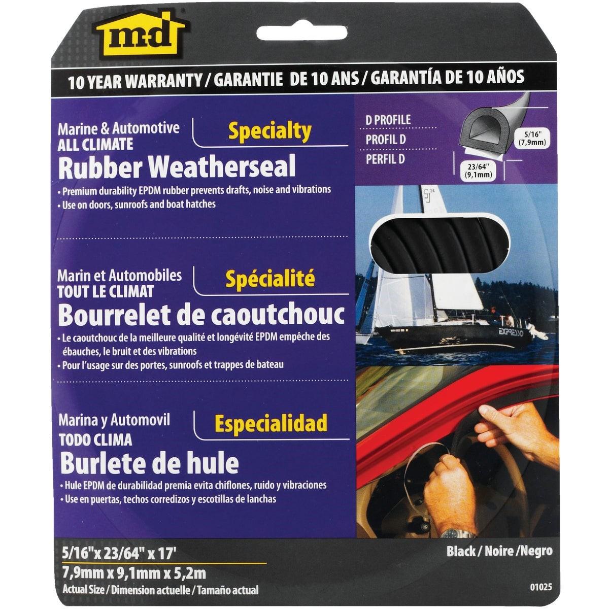 M-D BUILDING PRODUCTS M-d Building Products 01025 Auto Marine Weatherstrip 17 Ft