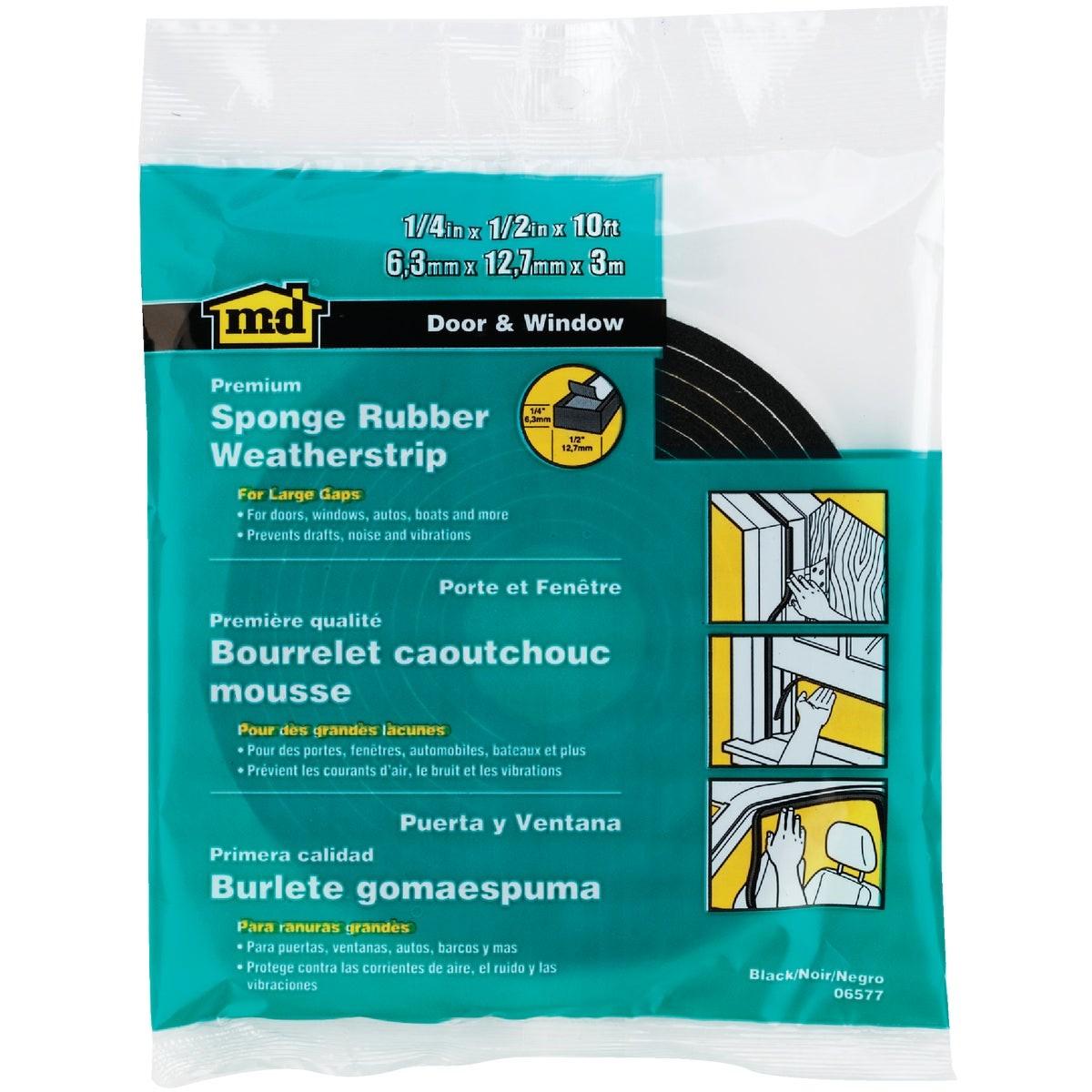 M-D BUILDING PRODUCTS M-d Building Products 06577 Sponge Rubber Weatherstrip 10 Ft