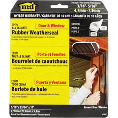 M-D BUILDING PRODUCTS M-d Building Products 63602 Epdm Weatherstrip D Profile