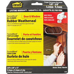 M-D BUILDING PRODUCTS M-d Building Products 43848 Rubber Weatherstrip 17 Ft Brown