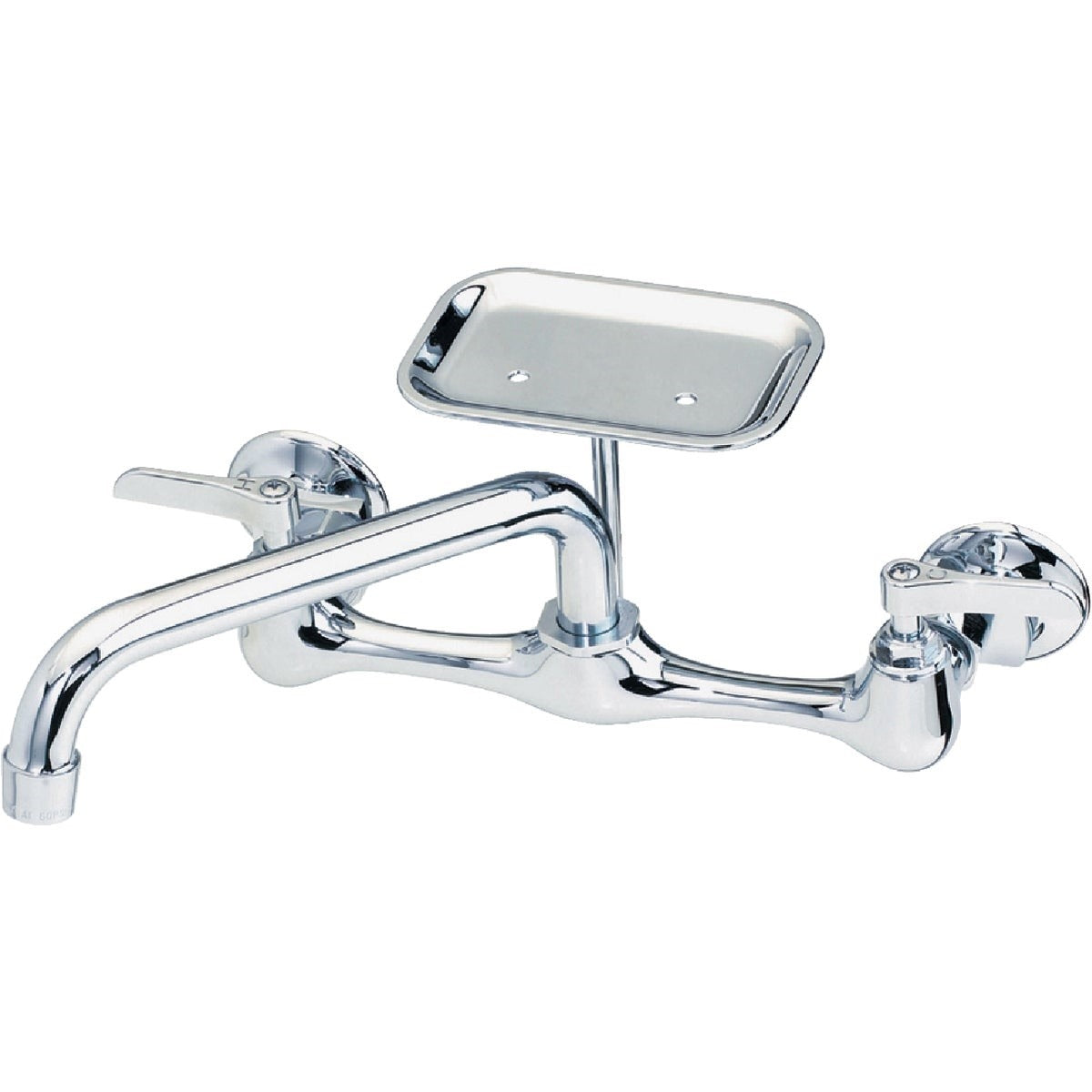 B&K Bk 123-009NL 2-handle Wall Mount Utility Faucet Chrome