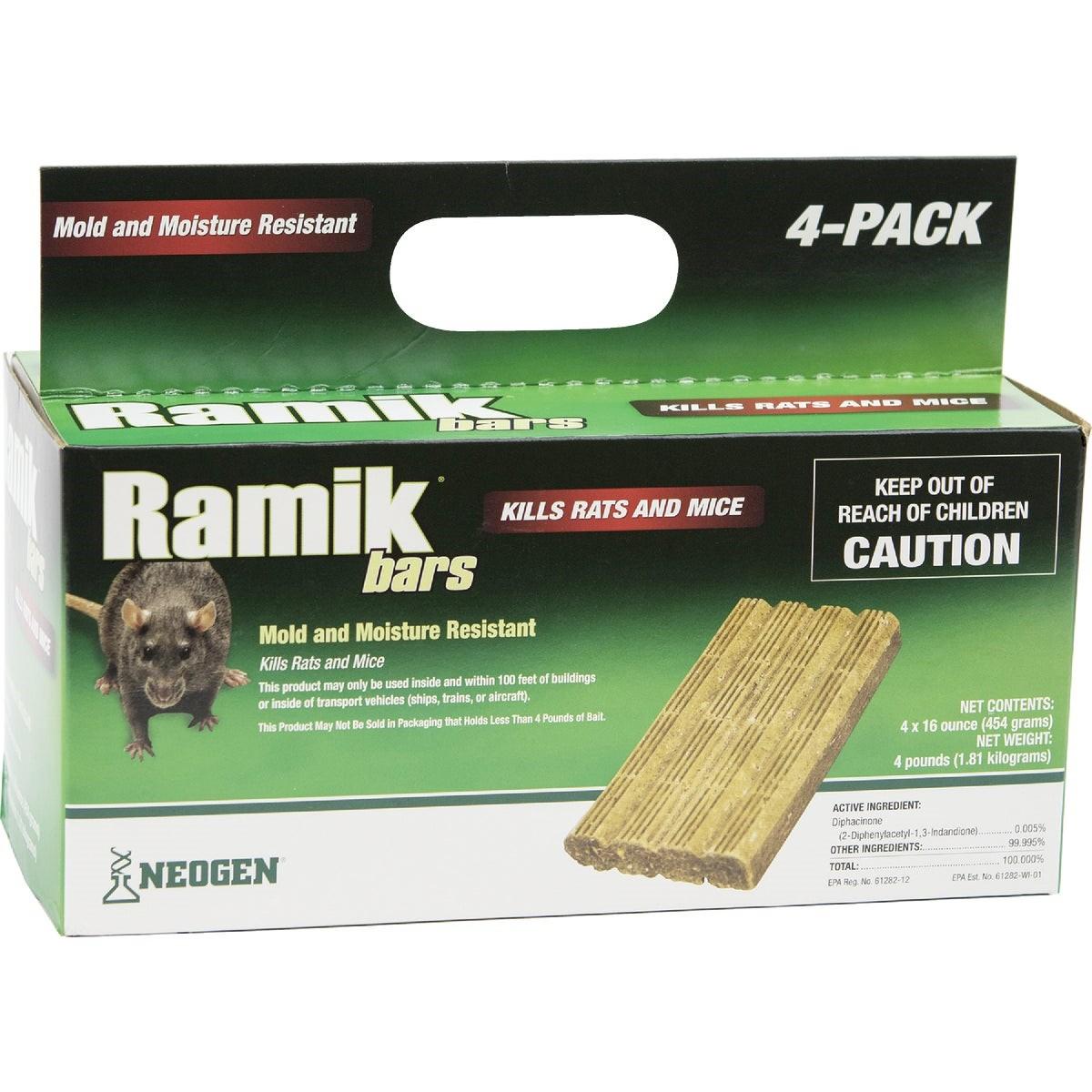 NEOGEN Neogen 116334 Ramik Bar Rodenticide Bait 4 Count