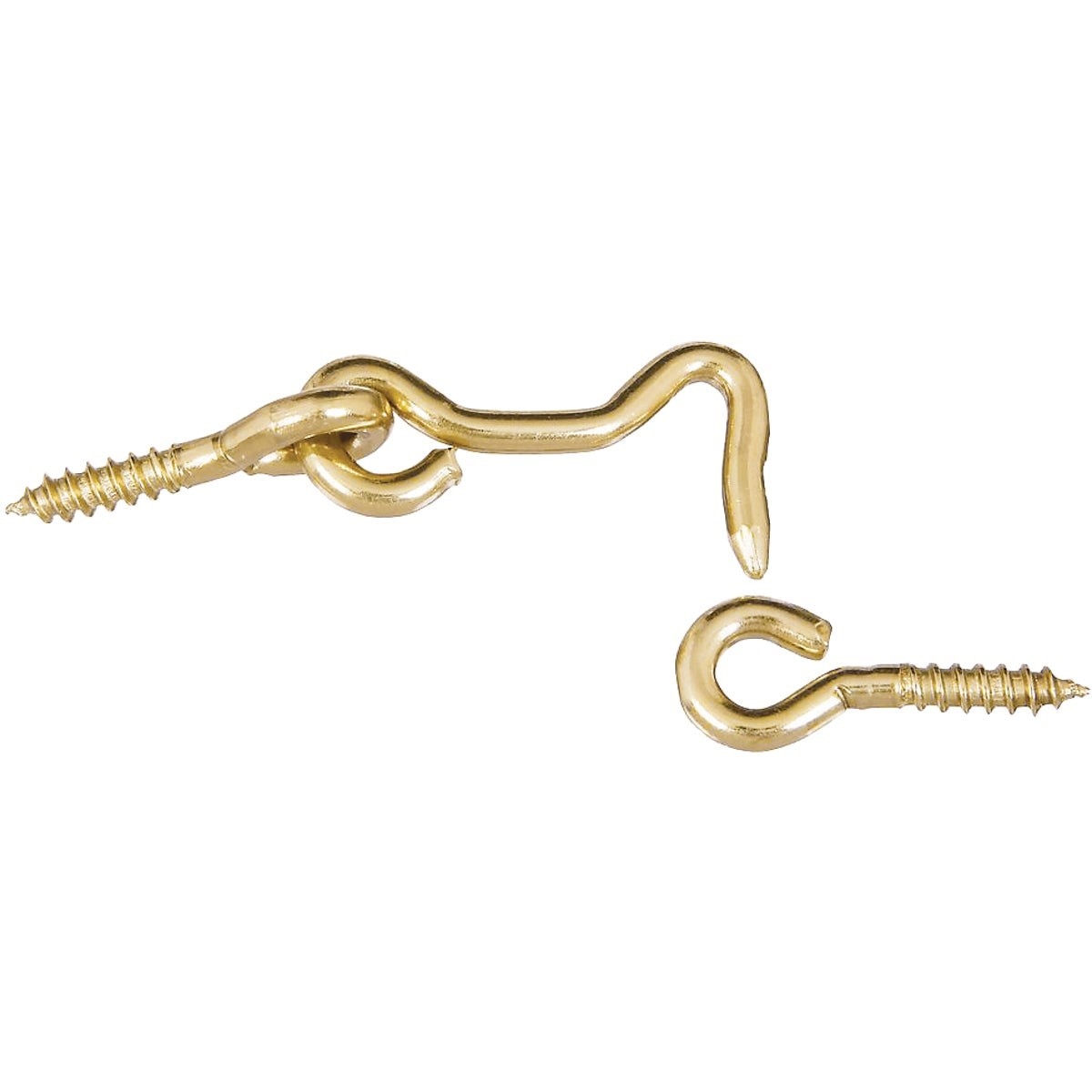 NATIONAL MARKER National Marker N118083 Brass Hook Eye Bolt 1.5 in 2 Ct