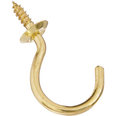 NATIONAL MARKER National Marker N119727 Solid Brass Cup Hook 2 Count