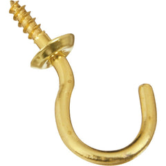 NATIONAL MARKER National Marker N119685 Solid Brass Cup Hook 4 Count