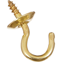 NATIONAL MARKER National Marker N119602 Solid Brass Cup Hook 6 Count