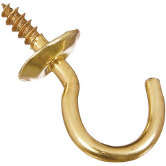 NATIONAL MARKER National Marker N119628 Brass Cup Hook 5/8 in V2021 5 Count