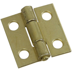 NATIONAL MARKER National Marker N145946 Tight-pin Narrow Hinge 1 in Brass 2pk