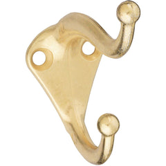 NATIONAL MARKER National Marker N154575 Brass Wardrobe Hook 2 Pack