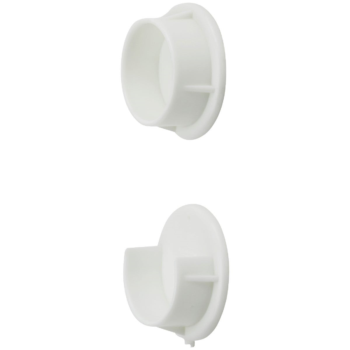 NATIONAL MARKER National Marker N154567 Closet Rod Socket 1-3/8 in White 2-pack