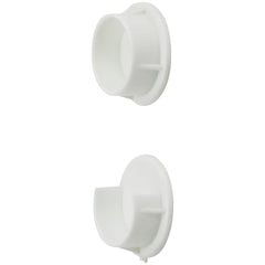 NATIONAL MARKER National Marker N154567 Closet Rod Socket 1-3/8 in White 2-pack