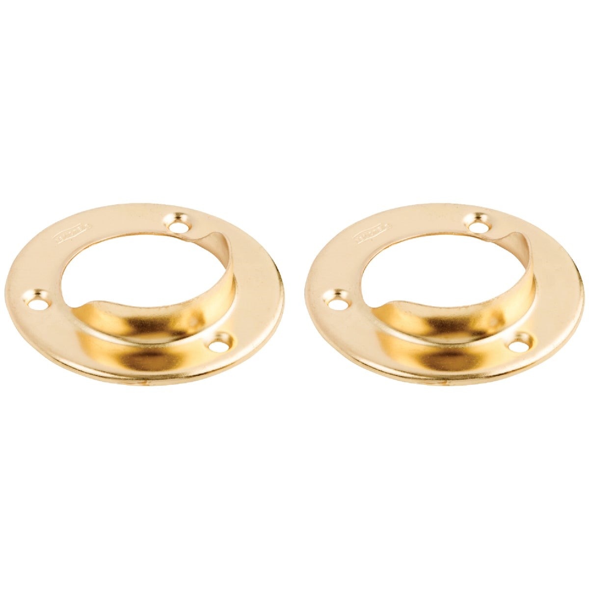 NATIONAL MARKER National Marker N191551 Closet Rod Socket Satin Brass 2-pack