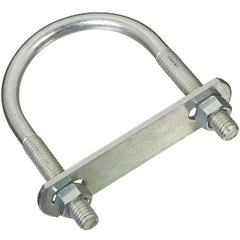 NATIONAL MARKER National Marker N222208 Zinc Round U-bolt 3/8x2.45x4 In.