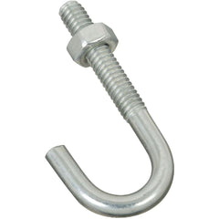 NATIONAL MARKER National Marker N232884 Zinc Plated J Bolt with Hex Nut