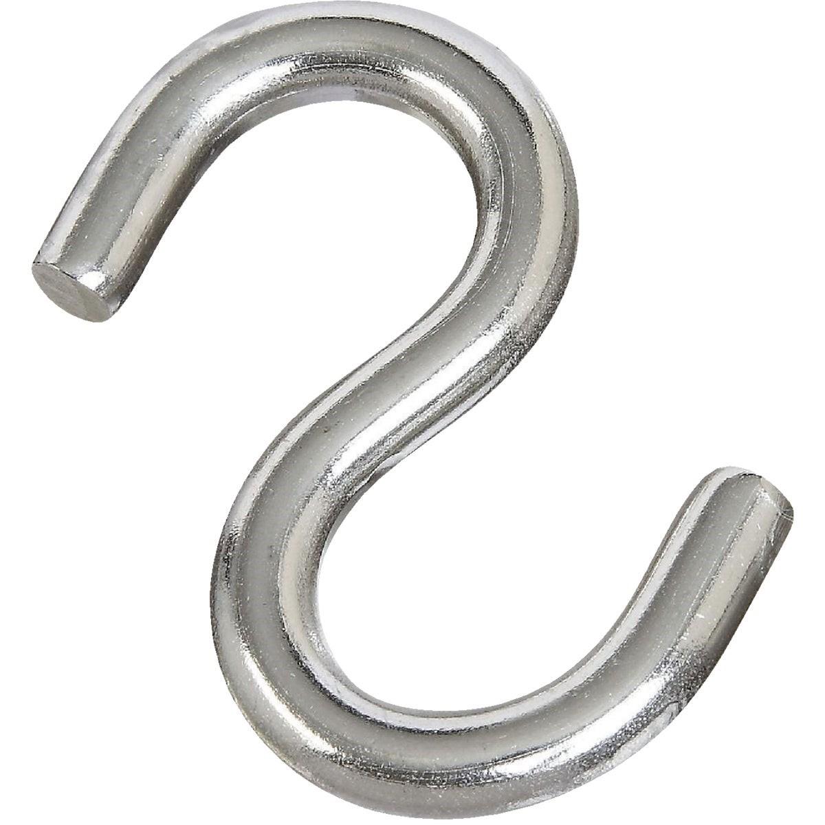 NATIONAL MARKER National Marker N233551 Heavy Open S Hook 2.5 in Stainless