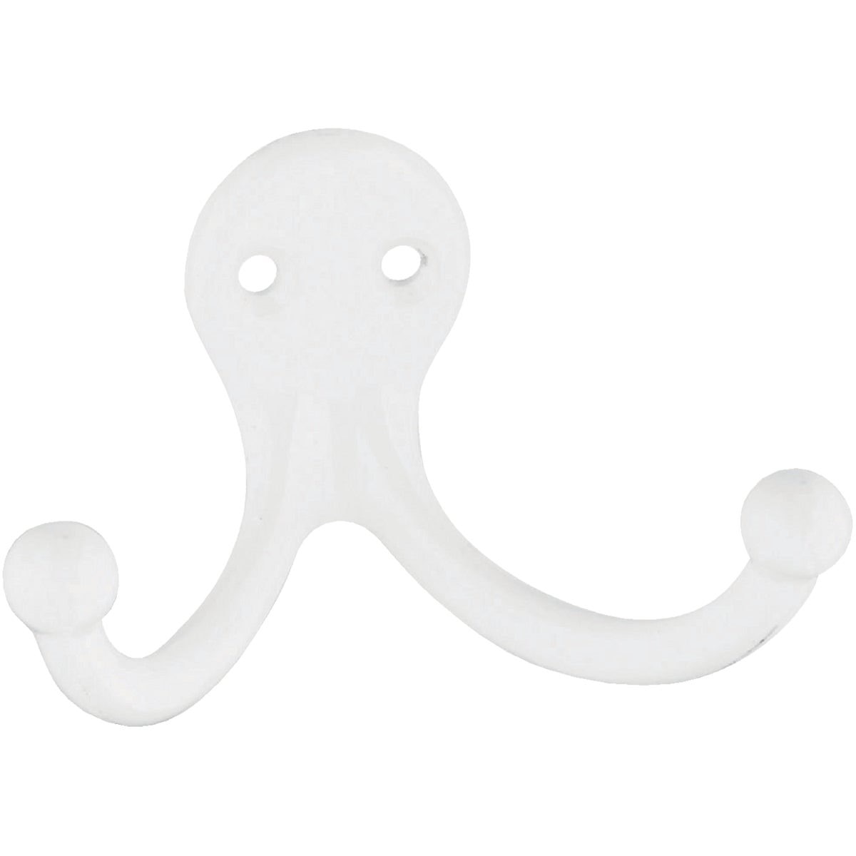 NATIONAL MARKER National Marker N248385 Double Wardrobe Hook White 2 Pack