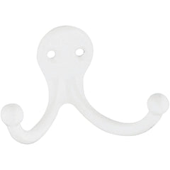 NATIONAL MARKER National Marker N248385 Double Wardrobe Hook White 2 Pack